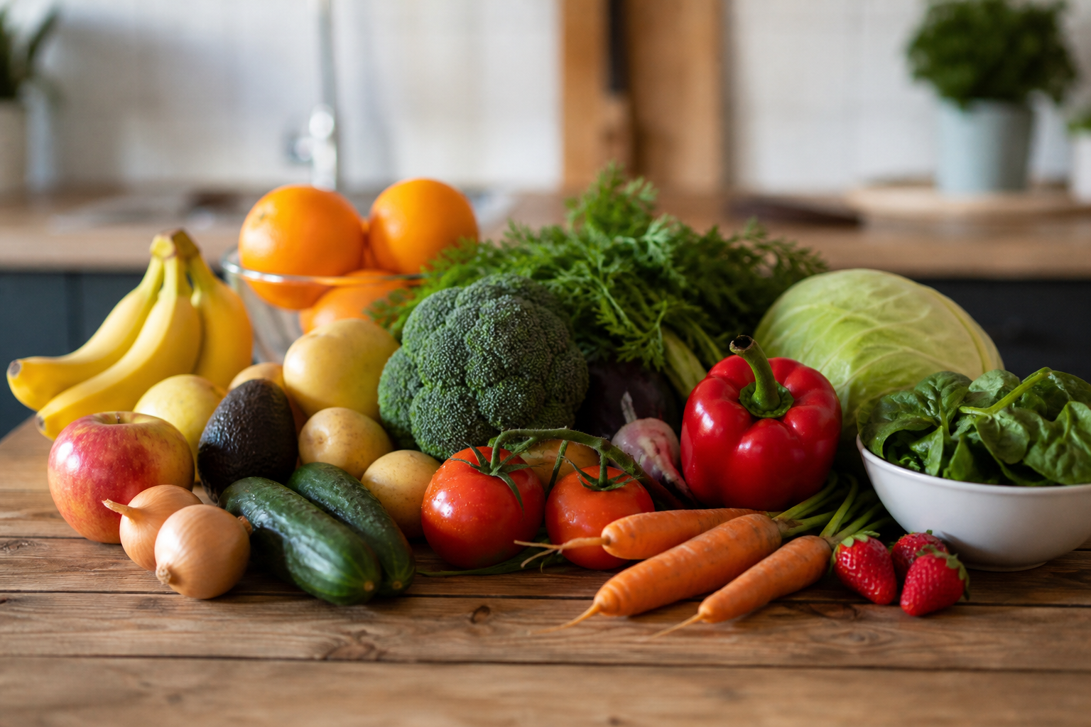 Fresh ingredients for consultation meal plans
